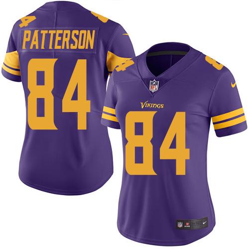 Nike Vikings #84 Cordarrelle Patterson Purple Women's Stitched NFL Limited Rush Jersey Nike Vikings #84 Cordarrelle Patterson Purple Women's Stitched NFL Limited Rush Jersey