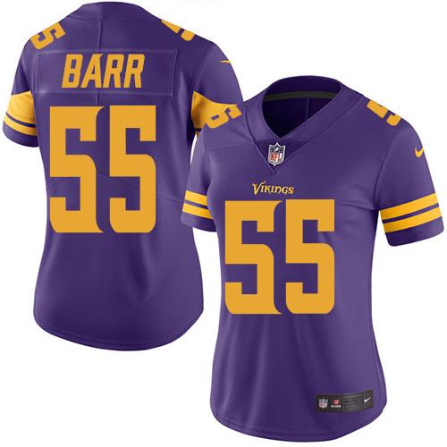 Nike Vikings #55 Anthony Barr Purple Women's Stitched NFL Limited Rush Jersey Nike Vikings #55 Anthony Barr Purple Women's Stitched NFL Limited Rush Jersey