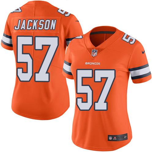 Nike Broncos #57 Tom Jackson Orange Women's Stitched NFL Limited Rush Jersey Nike Broncos #57 Tom Jackson Orange Women's Stitched NFL Limited Rush Jersey