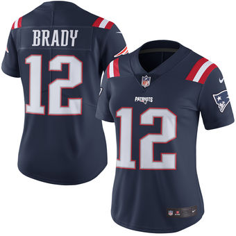 Tom Brady New England Patriots Nike Women's Color Rush Limited Jersey - Navy