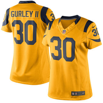 Todd Gurley Los Angeles Rams Nike Women's Color Rush Limited Jersey - Gold