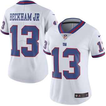 Odell Beckham Jr New York Giants Nike Women's Color Rush Limited Jersey - White