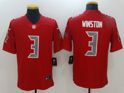 Nike Buccaneers 3 Jameis Winston Red Color Rush Limited Jersey