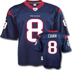 Houston Texans #8 Carr Men's Stitched NFL Custome Jersey