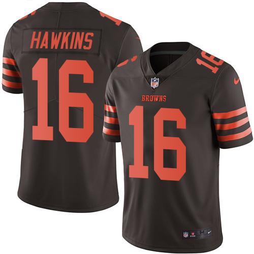 Nike Browns #16 Andrew Hawkins Brown Men's Stitched NFL Limited Rush Jersey Nike Browns #16 Andrew Hawkins Brown Men's Stitched NFL Limited Rush Jersey