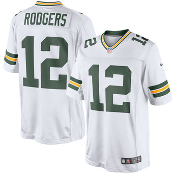 Aaron Rodgers Green Bay Packers Nike Color Rush Limited Jersey - White