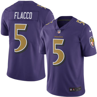 Joe Flacco Baltimore Ravens Nike Color Rush Limited Jersey - Purple