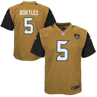 Blake Bortles Jacksonville Jaguars Nike Youth Bold Color Rush Game Jersey - Gold