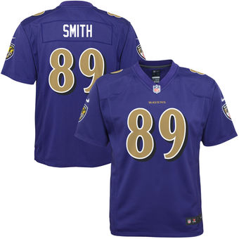 Steve Smith Sr Baltimore Ravens Nike Youth Color Rush Game Jersey - Purple