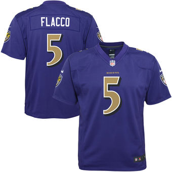 Joe Flacco Baltimore Ravens Nike Youth Color Rush Game Jersey - Purple