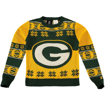 Youth Green Bay Packers Green Gold Big Logo Ugly Sweater