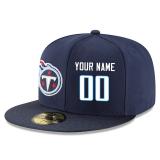 Men's Tennessee Titans Navy Custom On-Field 59FIFTY Structured Fitted Hat