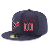 Men's Houston Texans Navy Custom On-Field Structured Fitted Hat-1