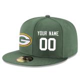 Men's Green Bay Packers Green Custom On-Field Structured Snapback Hat