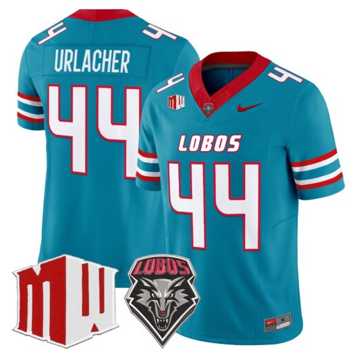 Men's New Mexico Lobos #44 Brian Urlacher Turquoise F.U.S.E. 2026 Vapor Limited Stitched Jersey Men's New Mexico Lobos #44 Brian Urlacher Turquoise F.U.S.E. 2026 Vapor Limited Stitched Jersey