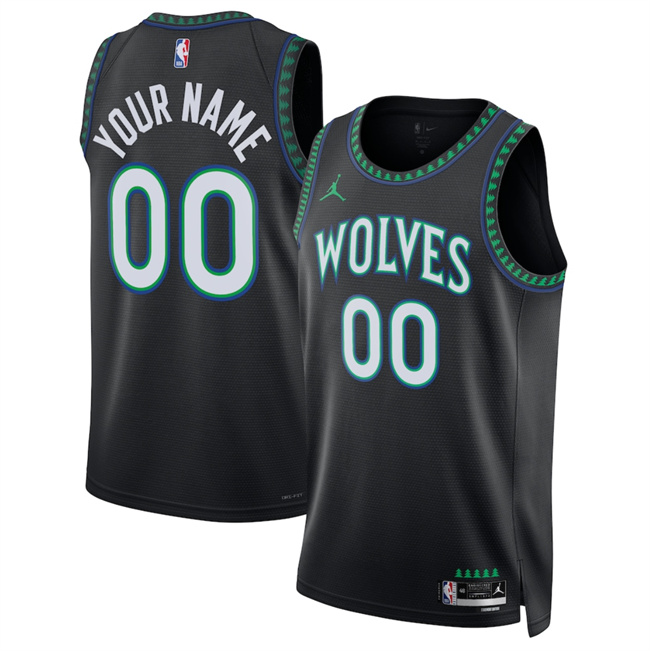 Men's Minnesota Timberwolves Active Player Custom Black 2026 27 Statement Edition Stitched Basketball Jersey